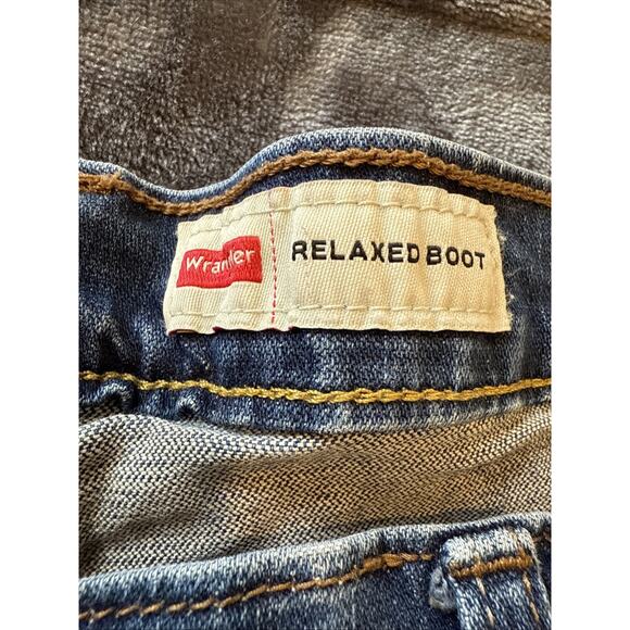 Wrangler 38x30 Relaxed Boot Cut Jeans Blue Quality Work Pants - Picture 3 of 10